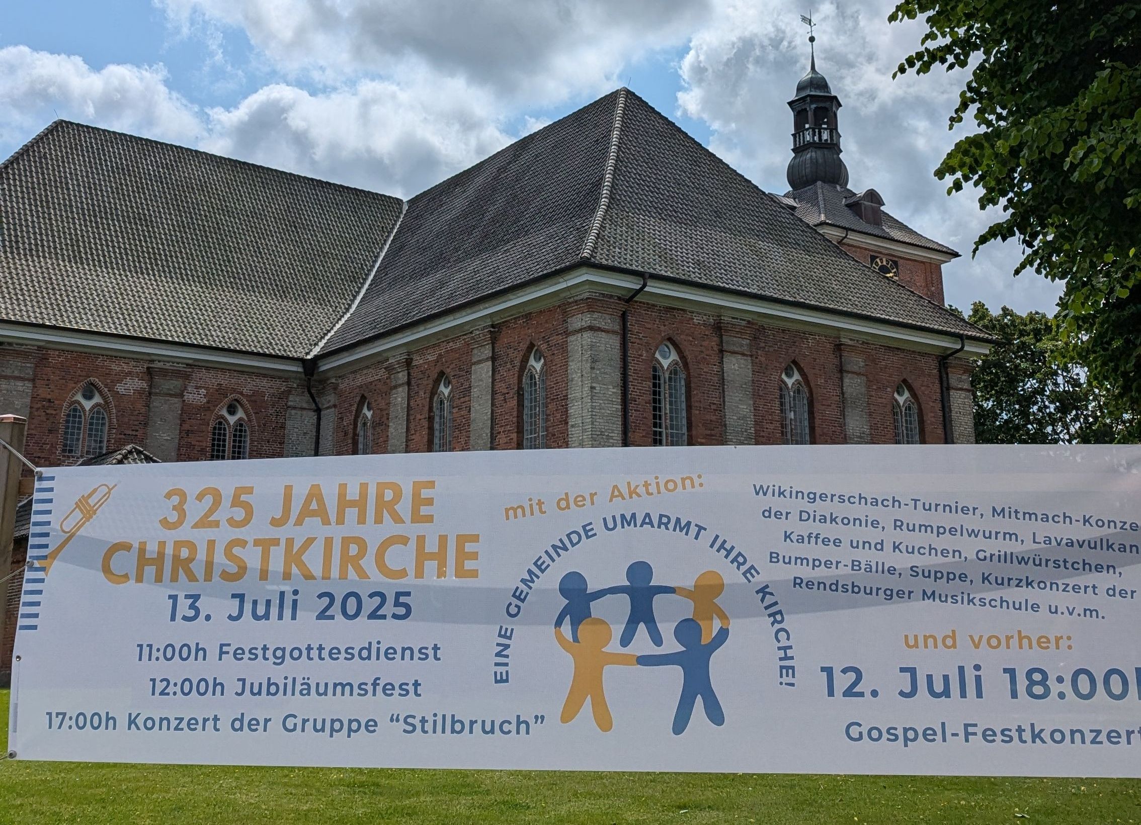 Die Christkirche ist von oben zu sehen. 